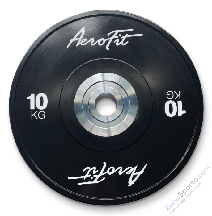 Бамперные диски для кроссфита, черные 10 кг AeroFIT AFBD